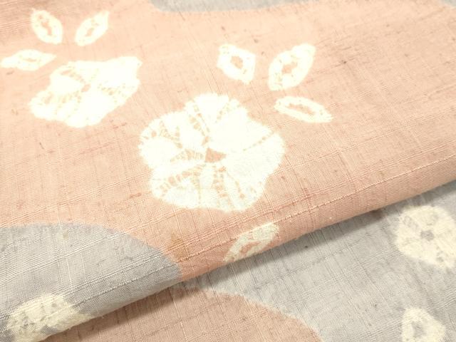 平和屋着物●訪問着 紬地 絞り 流水花文 正絹 逸品 DAAR4326tw