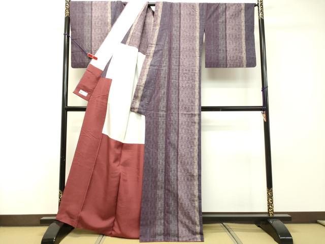 平和屋着物●上質な紬 間道 やまと誂製 背抜き仕立て 正絹 逸品 DAAR4328tw