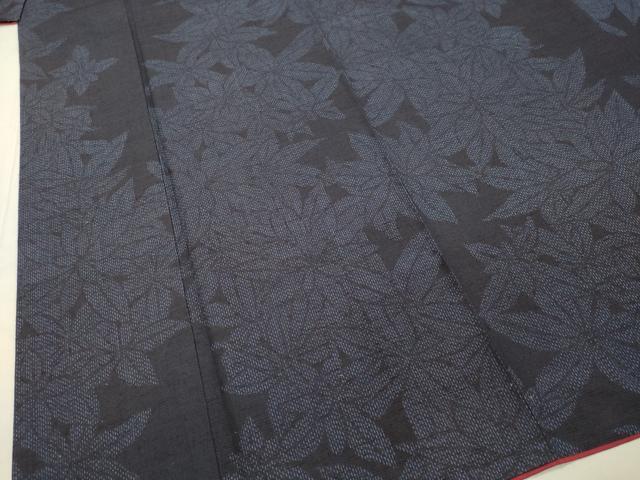 平和屋着物●結城紬 草葉文 正絹 逸品 DAAR4340tw