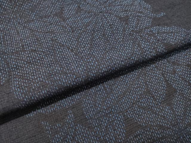 平和屋着物●結城紬 草葉文 正絹 逸品 DAAR4340tw