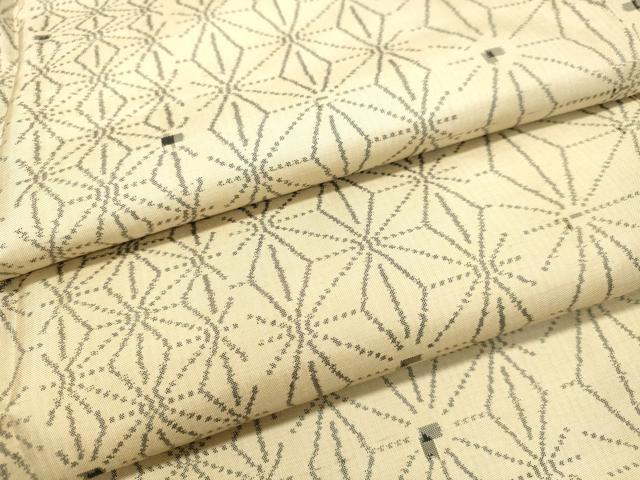 平和屋着物●上質な紬 麻の葉文様 正絹 逸品 未使用 DAAR4342tw