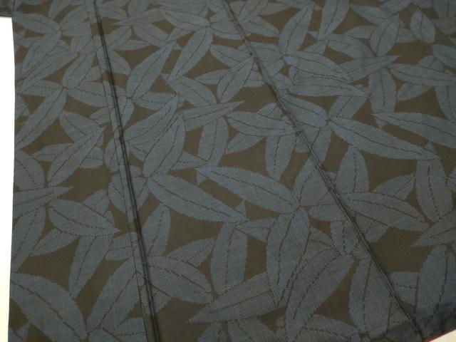 平和屋着物●本場大島紬 7マルキ 草葉文 正絹 逸品 DAAR4344tw