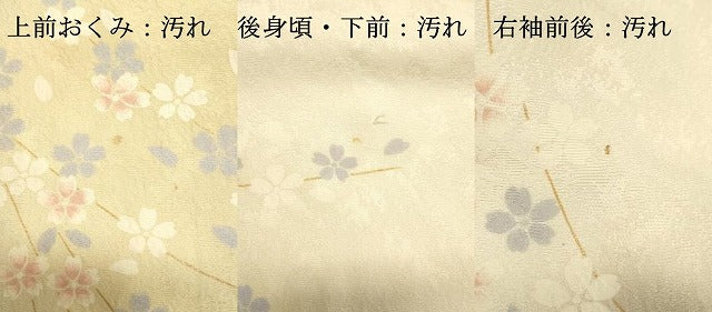平和屋着物●訪問着　刺繍　枝垂れ桜　暈し染め　金糸　さが美扱い　正絹　逸品　DAAR4351tw