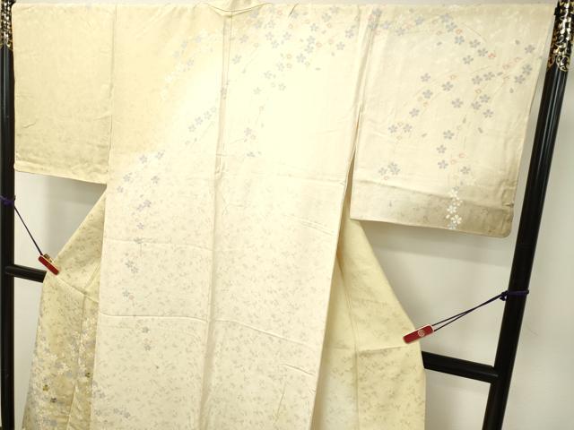 平和屋着物●訪問着　刺繍　枝垂れ桜　暈し染め　金糸　さが美扱い　正絹　逸品　DAAR4351tw