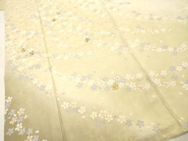 平和屋着物●訪問着　刺繍　枝垂れ桜　暈し染め　金糸　さが美扱い　正絹　逸品　DAAR4351tw