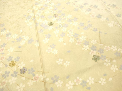 平和屋着物●訪問着　刺繍　枝垂れ桜　暈し染め　金糸　さが美扱い　正絹　逸品　DAAR4351tw