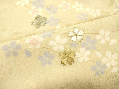 平和屋着物●訪問着　刺繍　枝垂れ桜　暈し染め　金糸　さが美扱い　正絹　逸品　DAAR4351tw