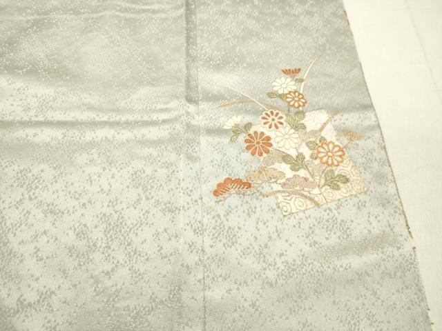 平和屋着物●訪問着 絞り 流水鴛鴦草花文 金彩 正絹 逸品 DAAR4362tw