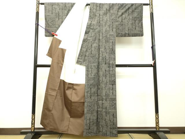 平和屋着物●本場大島紬 7マルキ 笹竹文 正絹 逸品 DAAR4363tw