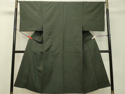平和屋着物●男性 髭紬 革色 正絹 逸品 DAAR4420tw