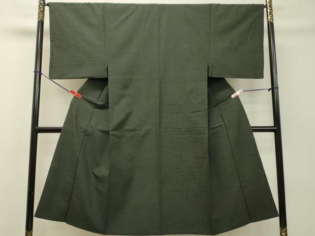 平和屋着物●男性 髭紬 革色 正絹 逸品 DAAR4420tw