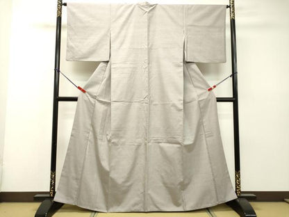 平和屋着物●結城紬　牡丹鼠色　ますいわ屋扱い　正絹　逸品　DAAR4440tw