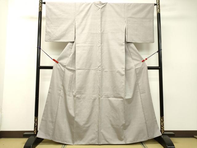 平和屋着物●結城紬　牡丹鼠色　ますいわ屋扱い　正絹　逸品　DAAR4440tw