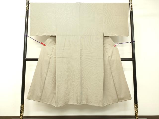 平和屋着物●男性 江戸小紋 万筋 黒橡色×灰白色 正絹 逸品 DAAR4451tw