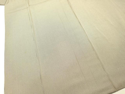 平和屋着物●男性 江戸小紋 万筋 黒橡色×灰白色 正絹 逸品 DAAR4451tw
