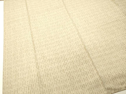 平和屋着物●上質な紬　変わり格子　正絹　逸品　DAAR4459tw