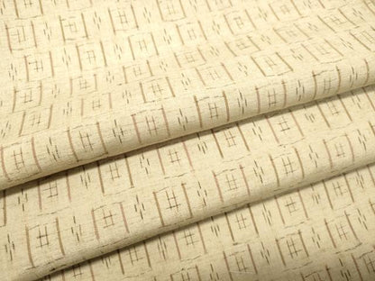 平和屋着物●上質な紬　変わり格子　正絹　逸品　DAAR4459tw