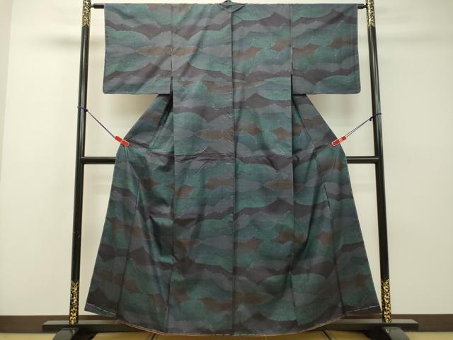 平和屋着物●本場大島紬 7マルキ 霞文 正絹 逸品 未使用 DAAR4471tw