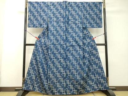 平和屋着物●本場琉球絣 紬 正絹 逸品 DAAR4475tw