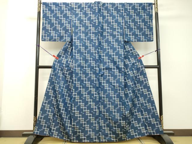 平和屋着物●本場琉球絣 紬 正絹 逸品 DAAR4475tw