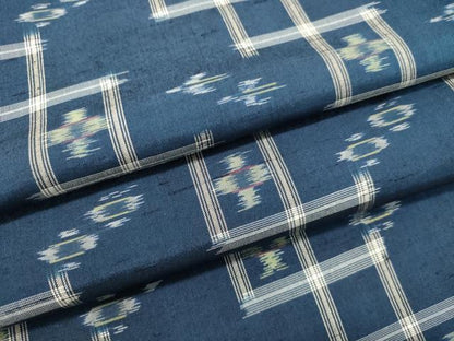 平和屋着物●本場琉球絣 紬 正絹 逸品 DAAR4475tw