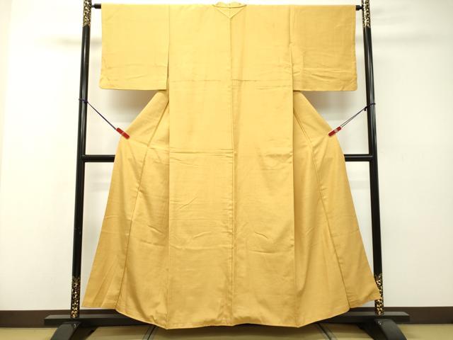 平和屋着物●上質な紬 花葉色 正絹 逸品 DAAR4494tw
