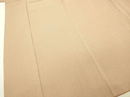 平和屋着物●東京の老舗呉服問屋　菱一　江戸小紋　縞　反端付き　正絹　逸品　未使用　DAAR4496tw