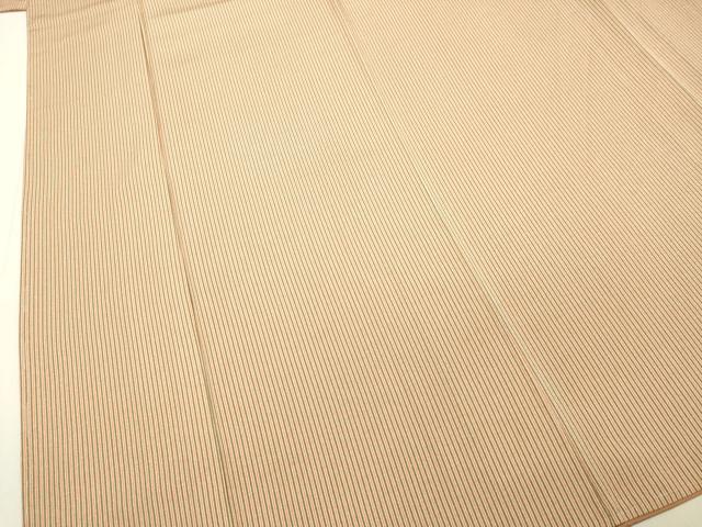 平和屋着物●東京の老舗呉服問屋　菱一　江戸小紋　縞　反端付き　正絹　逸品　未使用　DAAR4496tw