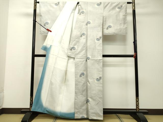 平和屋着物●都喜ヱ門　本場大島紬　白大島　総絣　片輪車　藤絹織物謹製　証紙付き　正絹　逸品　DAAR4498tw