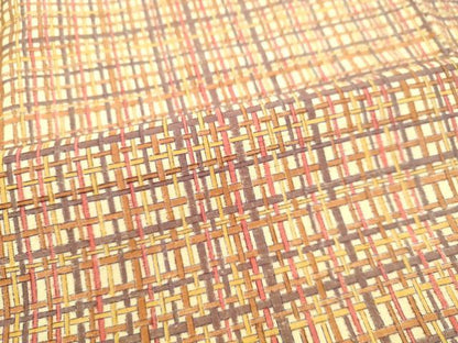 平和屋着物●上質な紬 格子 正絹 逸品 DAAR4505tw