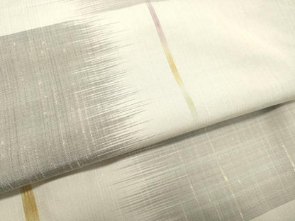 平和屋着物●上質な紬　変わり格子　正絹　逸品　DAAR4506tw