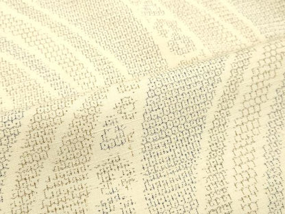 平和屋着物●結城紬 100亀甲 流水花文 正絹 逸品 DAAR4507tw