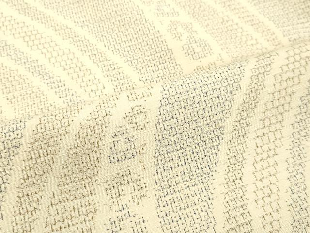 平和屋着物●結城紬 100亀甲 流水花文 正絹 逸品 DAAR4507tw