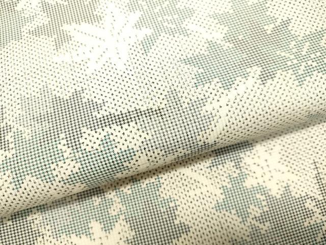 平和屋着物●本場大島紬 白大島 7マルキ 枝葉文 正絹 逸品 DAAR4508tw