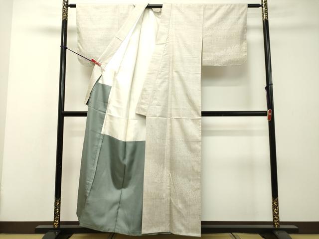 平和屋着物●訪問着　紬地　霞文　正絹　逸品　DAAR4514tw