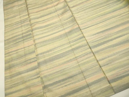 平和屋着物▽上質な紬 単衣 霞文 正絹 逸品 DAAR5356du