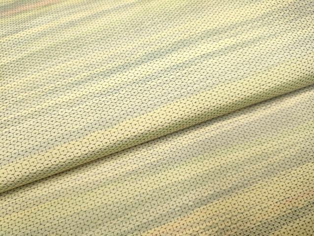 平和屋着物▽上質な紬 単衣 霞文 正絹 逸品 DAAR5356du