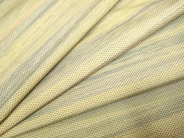 平和屋着物▽上質な紬 単衣 霞文 正絹 逸品 DAAR5356du