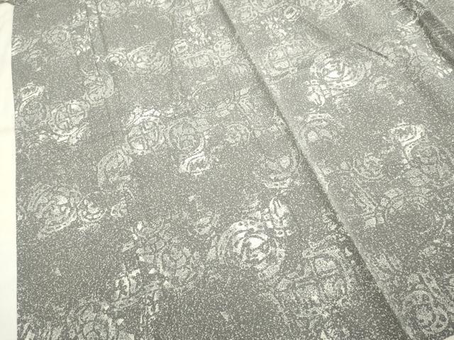 平和屋着物▽上質な小紋 単衣 霞文 正絹 逸品 DAAR5428du