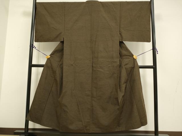 平和屋着物▽男性 紬 単衣 アンサンブル 憲房色 正絹 逸品 DAAR5469du