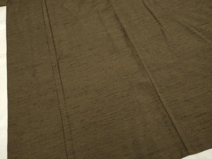 平和屋着物▽男性 紬 単衣 アンサンブル 憲房色 正絹 逸品 DAAR5469du