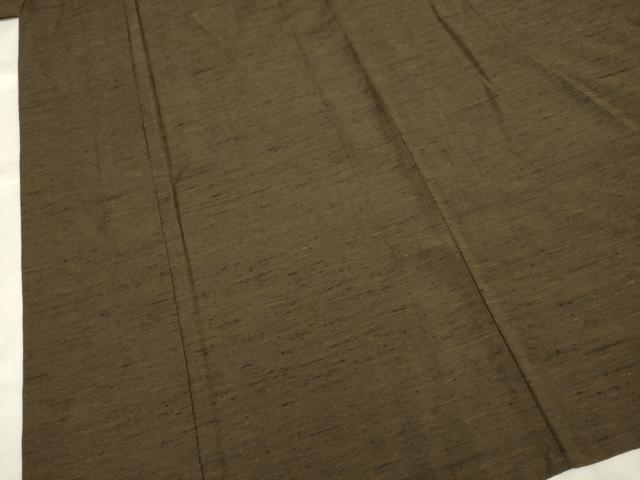 平和屋着物▽男性 紬 単衣 アンサンブル 憲房色 正絹 逸品 DAAR5469du