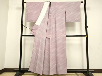 平和屋着物▽上質な小紋 単衣 霞文 暈し染め 正絹 逸品 DAAR5498du