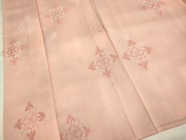 平和屋着物▽上質な小紋　単衣　地紋起こし　花菱文　暈し染め　正絹　逸品　DAAR5500du