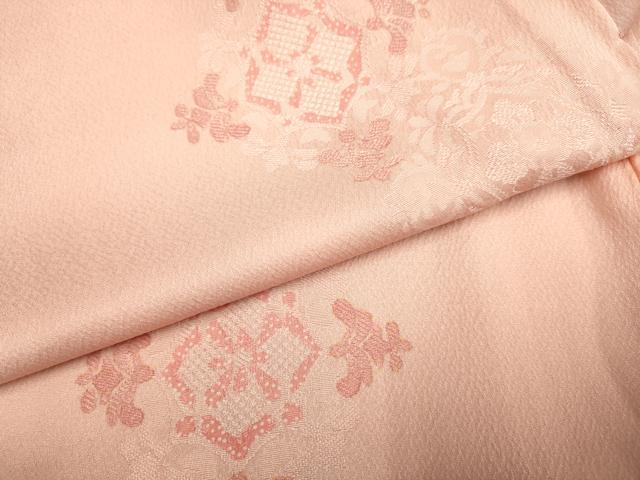 平和屋着物▽上質な小紋　単衣　地紋起こし　花菱文　暈し染め　正絹　逸品　DAAR5500du