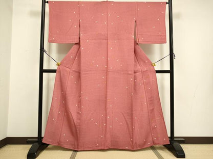 平和屋着物▽上質な小紋 単衣 立涌花文 正絹 逸品 DAAR5502du