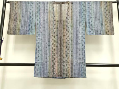 平和屋着物▽道行コート スリーシーズン 春夏秋 塵除け リボン織 正絹 逸品 DAAR5516du