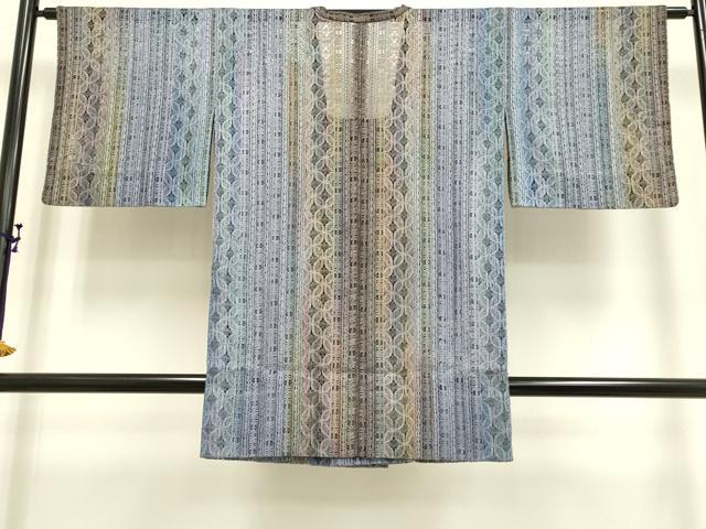 平和屋着物▽道行コート スリーシーズン 春夏秋 塵除け リボン織 正絹 逸品 DAAR5516du