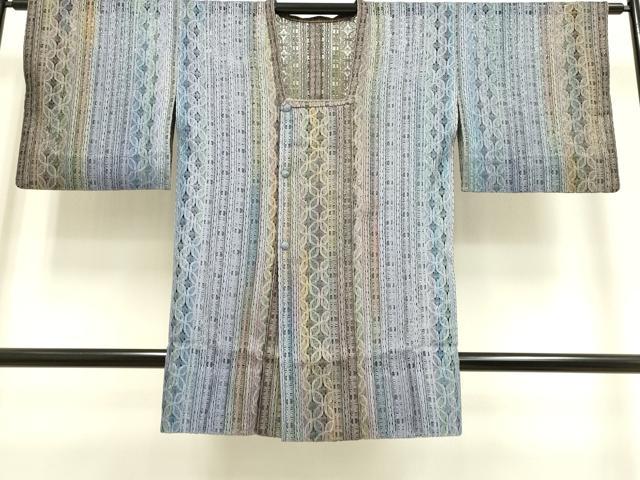 平和屋着物▽道行コート スリーシーズン 春夏秋 塵除け リボン織 正絹 逸品 DAAR5516du