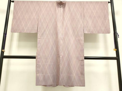 平和屋着物▽道行コート　スリーシーズン　春夏秋　塵除け　ロング丈　菱文　正絹　逸品　DAAR5518du